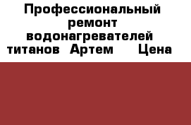  Профессиональный ремонт водонагревателей, титанов. Артем.  › Цена ­ 300 - Приморский край, Артем г. Электро-Техника » Услуги   